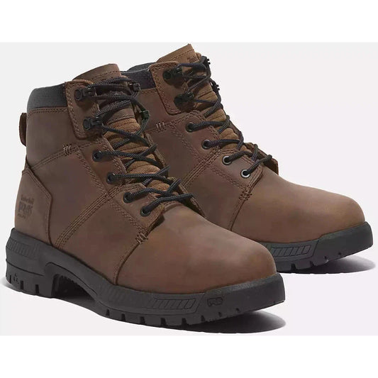 Timberland Pro Men's Montauk 6" Steel Toe Work Boot Brown- TB0A66D3EM4  - Overlook Boots