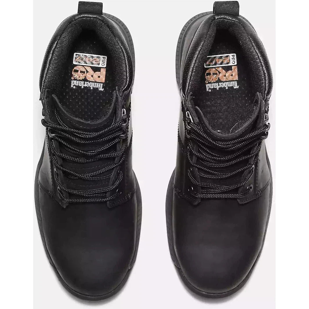 Timberland Pro Men's Montauk 6" Steel Toe Work Boot -Black- TB0A66D3W02  - Overlook Boots