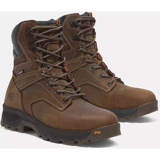 Timberland Pro Men's Titan Evolution 8" Plain Toe Waterproof Work Boot -Brown- TB0A66QQEM4 - Overlook Boots