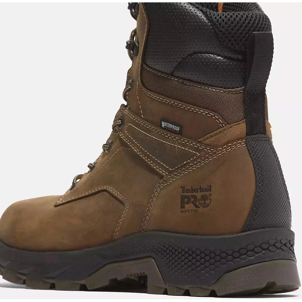 Timberland Pro Men's Titan Evolution 8" Plain Toe Waterproof Work Boot -Brown- TB0A66QQEM4 - Overlook Boots