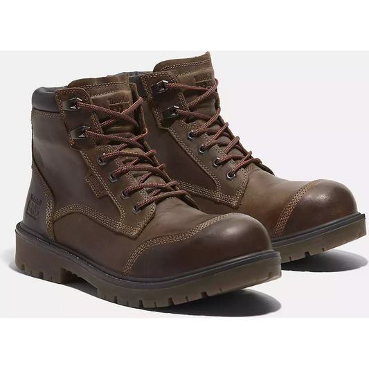 Timberland Pro Men's Whitman 6" Composite Toe Waterproof Work Boot -Brown- TB0A677YW01 7 / Medium / Brown - Overlook Boots