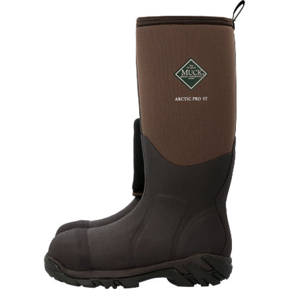 Muck Men's Arctic Pro Steel Toe Waterproof Rubber Work Boot - Bark - ACP-Steel - Overlook Boots