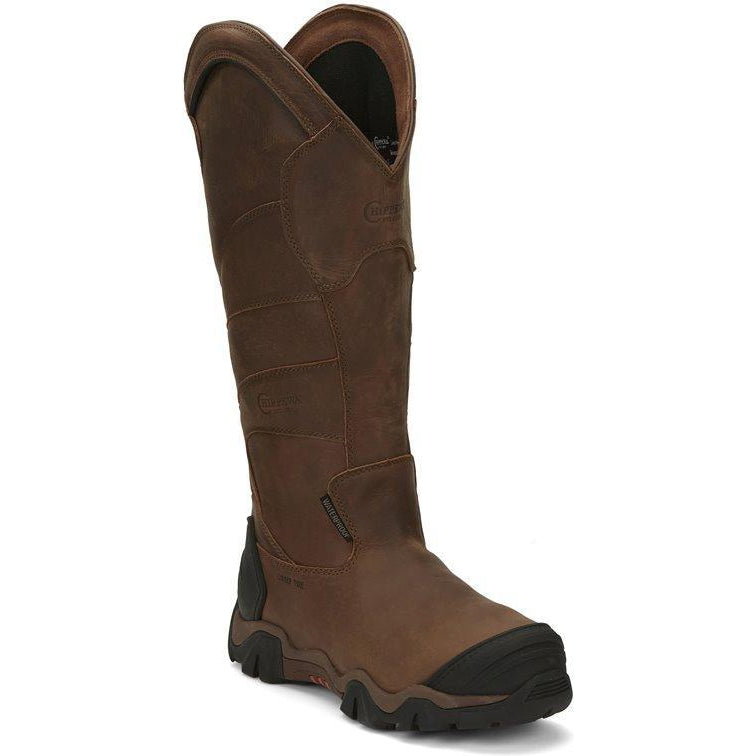 Chippewa Men's Cross Terrain 17" Composite Toe Waterproof Pull-On Snake Hunt Boot- AE5034 8 / Medium / Brown - Overlook Boots