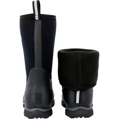 Muck Men's Arctic Excursion Mid 12" Waterproof Rubber Work Boot- Black - AEP-000 - Overlook Boots