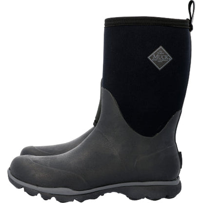 Muck Men's Arctic Excursion Mid 12" Waterproof Rubber Work Boot- Black - AEP-000 - Overlook Boots