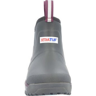 Xtratuf Women's Fleege Lined Waterproof Ankle Deck Work Boot -Grey- AIWR100 - Overlook Boots