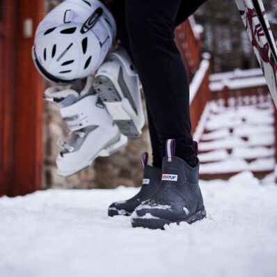 Xtratuf Women's Fleege Lined Waterproof Ankle Deck Work Boot -Grey- AIWR100 - Overlook Boots