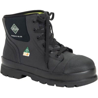 Muck Men's Chore Classic 6" Steel Toe Waterproof Puncture Resistant Work Boot- Black- C6ST-CSA 5 / Black - Overlook Boots
