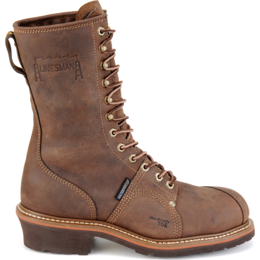 Carolina Men's Linesman 10" Composite Toe Waterproof Work Boot - Brown - CA1904 - Overlook Boots