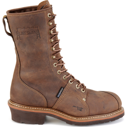 Carolina Men's Linesman 10" Composite Toe Waterproof Work Boot - Brown - CA1904 - Overlook Boots