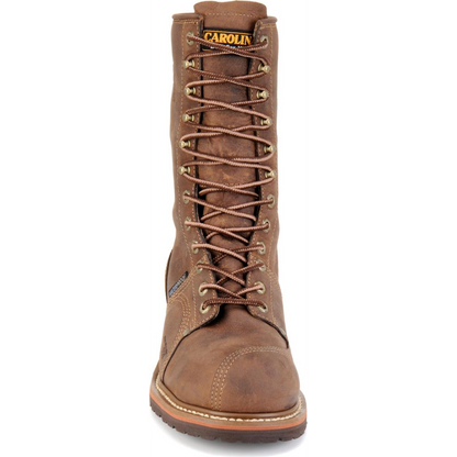 Carolina Men's Linesman 10" Composite Toe Waterproof Work Boot - Brown - CA1904 - Overlook Boots