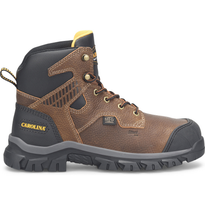 Carolina Men's Falcon 6" Steel Toe Waterproof Metguard Work Boot -Brown- CA3591 8 / Medium / Brown - Overlook Boots