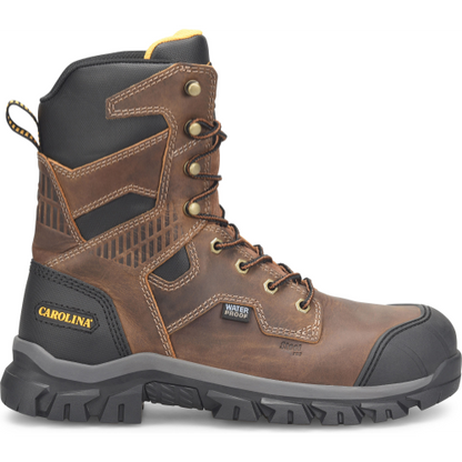 Carolina Men's Falcon 8" Steel Toe Waterproof Slip Resistant Work Boot -Brown- CA3592 8 / Medium / Brown - Overlook Boots