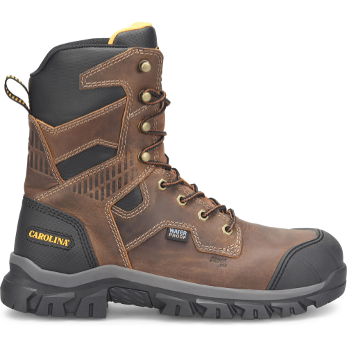 Carolina Men's Falcon 8" Steel Toe Waterproof Slip Resistant Work Boot -Brown- CA3592 8 / Medium / Brown - Overlook Boots