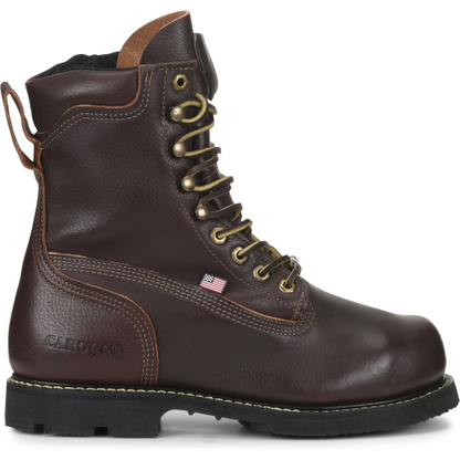 Carolina Men's INT 2.0 8" Steel Toe Internal Metguard Work Boot -Brown- CA518 - Overlook Boots