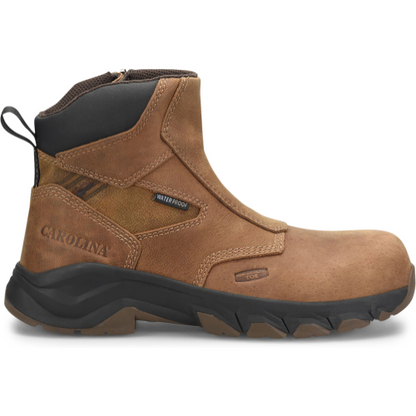 Carolina Men's Subframe 6" Waterproof Side Zipper Composite Toe Work Boot -Brown- CA5550 8 / Medium / Brown - Overlook Boots