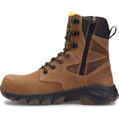 Carolina Men's Subframe 8" Waterproof Side Zipper Composite Toe Work Boot -Brown- CA5552 - Overlook Boots