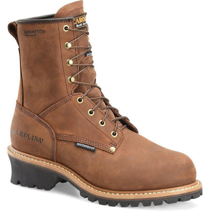 Carolina Men's Elm 8" Steel Toe Waterproof Insulated Logger Work Boot - Brown - CA5821 7 / Medium / Brown - Overlook Boots