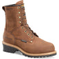 Carolina Men's Elm 8" Steel Toe Waterproof Insulated Logger Work Boot - Brown - CA5821 7 / Medium / Brown - Overlook Boots