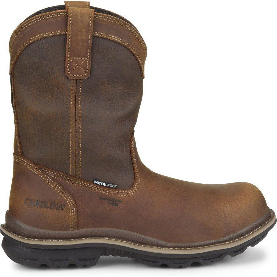 Carolina Men's Mandrel 10" Composite Toe Waterproof Wellington Work Boot- Brown - CA6558 - Overlook Boots