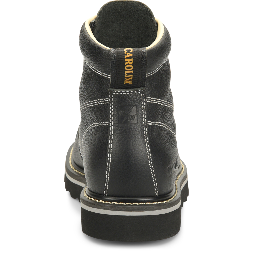 Carolina Men's Flatiron 6" Moc Toe Wedge Work Boot - Black - CA7007  - Overlook Boots