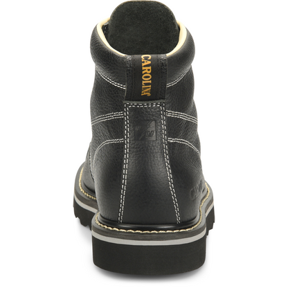 Carolina Men's Flatiron 6" Moc Toe Wedge Work Boot - Black - CA7007  - Overlook Boots