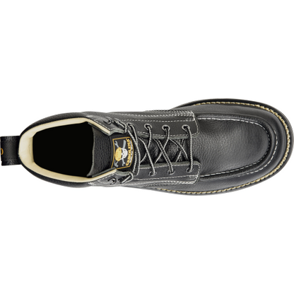 Carolina Men's Flatiron 6" Moc Toe Wedge Work Boot - Black - CA7007  - Overlook Boots