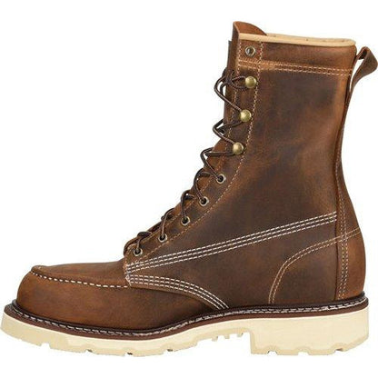Carolina Men's Ferric 8" Soft Toe USA Made Moc Toe Work Boot - Brown - CA7016  - Overlook Boots
