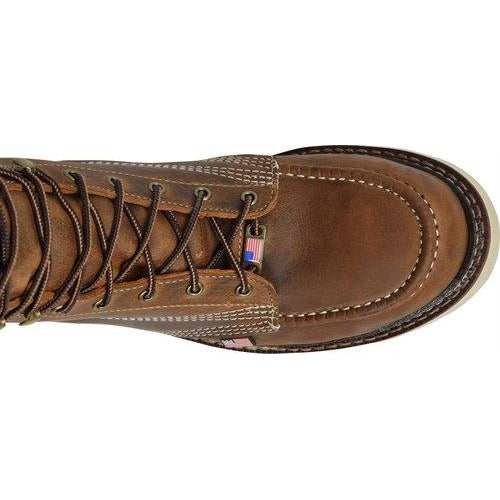 Carolina Men's Ferric 8" Soft Toe USA Made Moc Toe Work Boot - Brown - CA7016  - Overlook Boots