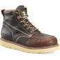 Carolina Men's Flatiron 6" Moc Toe Wedge Work Boot - Brown - CA7043 8 / Medium / Dark Brown - Overlook Boots