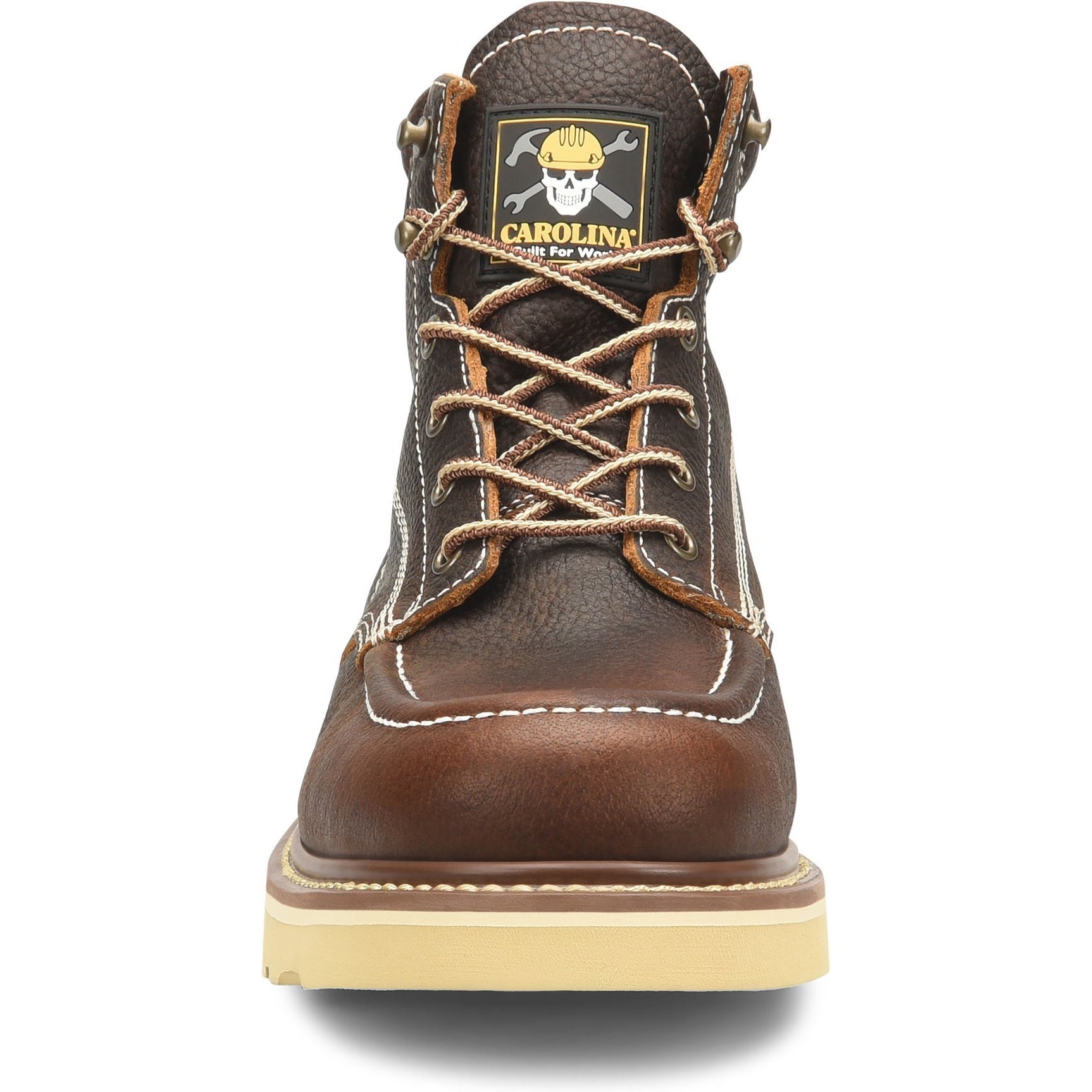 Carolina Men's Flatiron 6" Moc Toe Wedge Work Boot - Brown - CA7043 - Overlook Boots