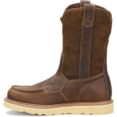 Carolina Men's Flatiron Wellington 10" Moc-Toe Casual Work Boot -Brown- CA7044 - Overlook Boots