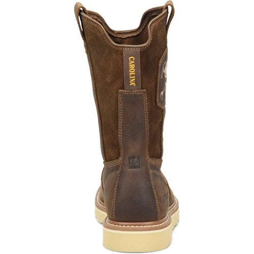 Carolina Men's Flatiron Wellington 10" Moc-Toe Casual Work Boot -Brown- CA7044 - Overlook Boots