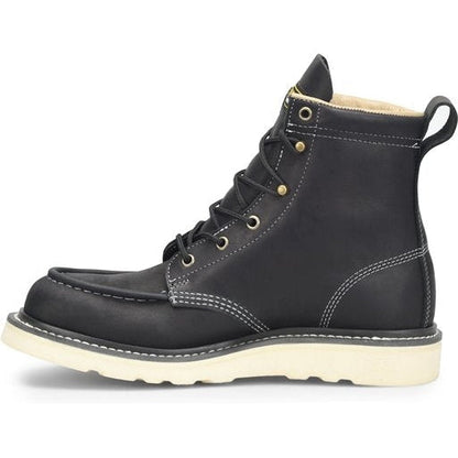 Carolina Men's Wedge Amp Mx 6" Moc Toe Casual Work Boot -Black- CA7064 - Overlook Boots