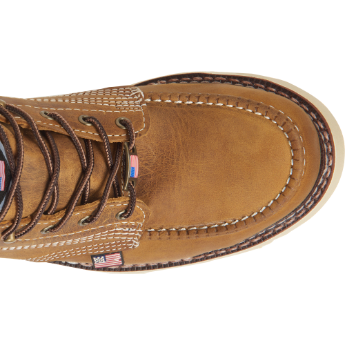 Carolina Men's Ferric 6" Steel Toe Moc Toe Work Boot - Brown - CA7514  - Overlook Boots