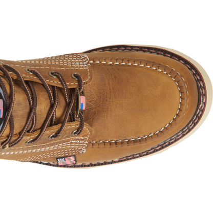 Carolina Men's Ferric 6" Steel Toe Moc Toe Work Boot - Brown - CA7514  - Overlook Boots