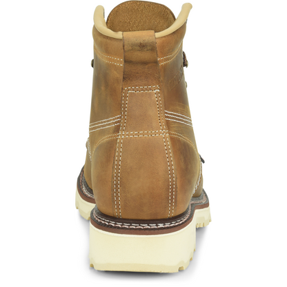 Carolina Men's Ferric 6" Steel Toe Moc Toe Work Boot - Brown - CA7514  - Overlook Boots