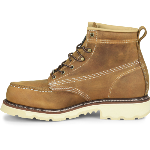 Carolina Men's Ferric 6" Steel Toe Moc Toe Work Boot - Brown - CA7514  - Overlook Boots