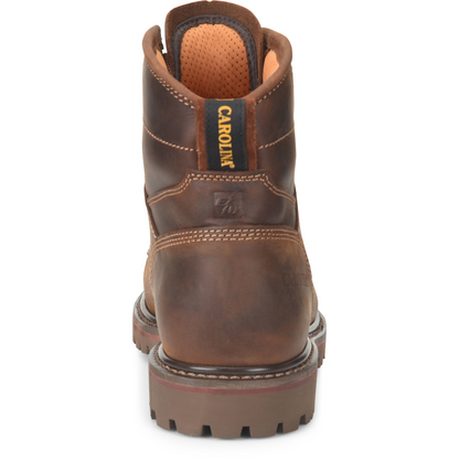Carolina CA7528 Men's 28 Series 6" Composite Toe Waterproof Work Boot - Brown - Overlook Boots