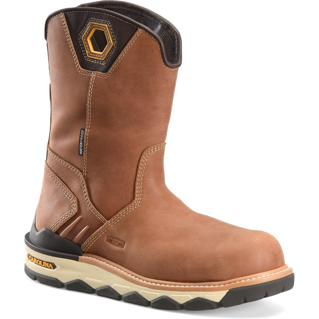 Carolina Men's Earthmover 10" Waterproof Composite Toe Wedge Work Boot -Brown- CA7833 8 / Medium / Brown - Overlook Boots