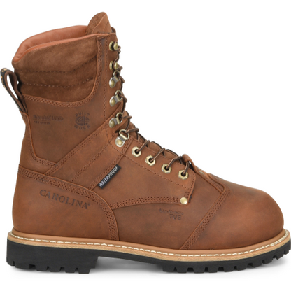 Carolina Men's Metpro Crazy Hardrock 8" Composite Toe Waterproof Work Boot -Brown- CA7921 - Overlook Boots
