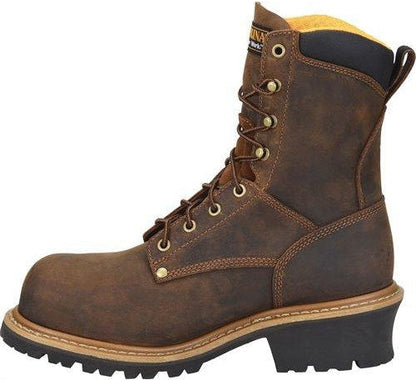 Carolina Men's Poplar 8" Soft Toe Waterproof Logger Work Boot - Brown - CA9053 - Overlook Boots
