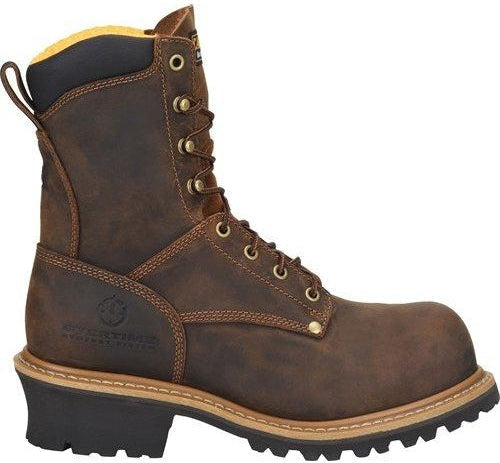 Carolina Men's Poplar 8" Soft Toe Waterproof Logger Work Boot - Brown - CA9053 - Overlook Boots