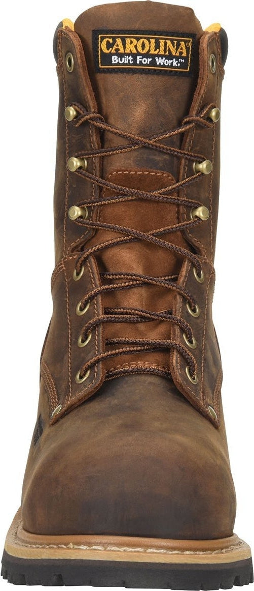 Carolina Men's Poplar 8" Soft Toe Waterproof Logger Work Boot - Brown - CA9053 - Overlook Boots