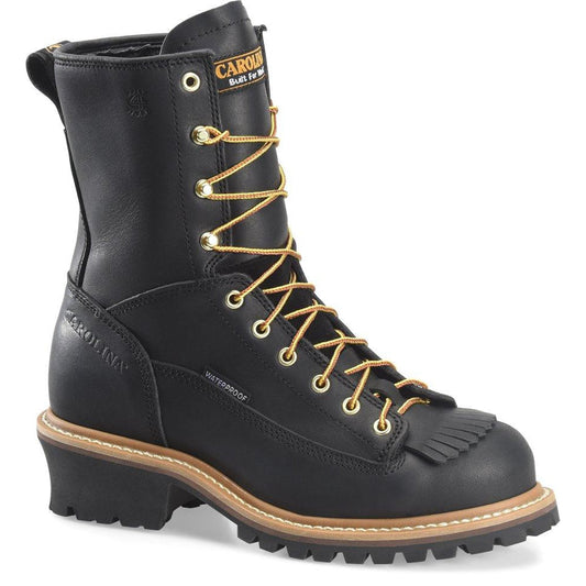 Carolina Spruce Logger Boots - Men's 8" Steel Toe Waterproof - CA9825 8 / Medium / Black - Overlook Boots