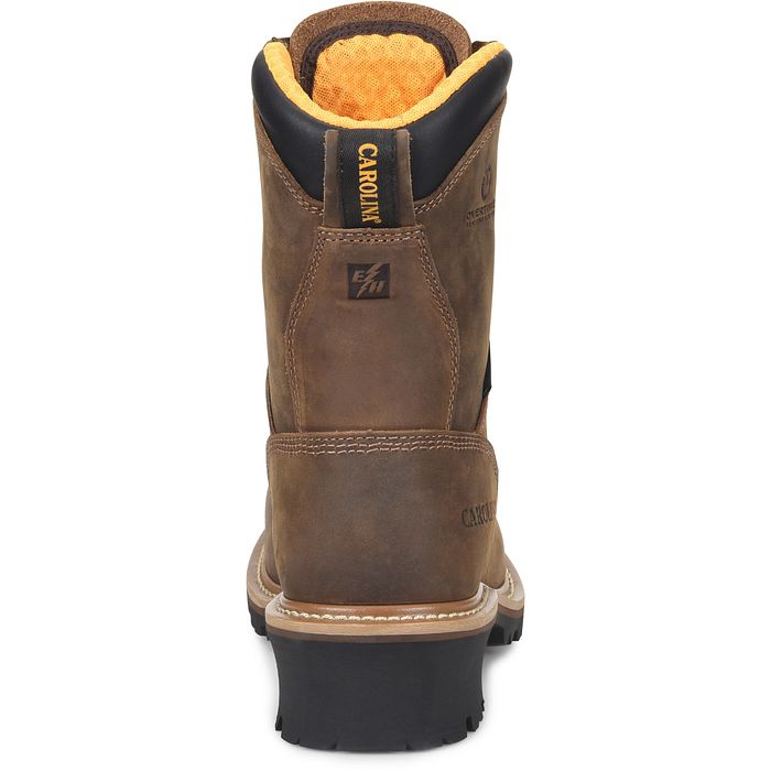 Carolina Men's Driller 8" Composite Toe Waterproof Logger Work Boot - Brown - CA9828 - Overlook Boots