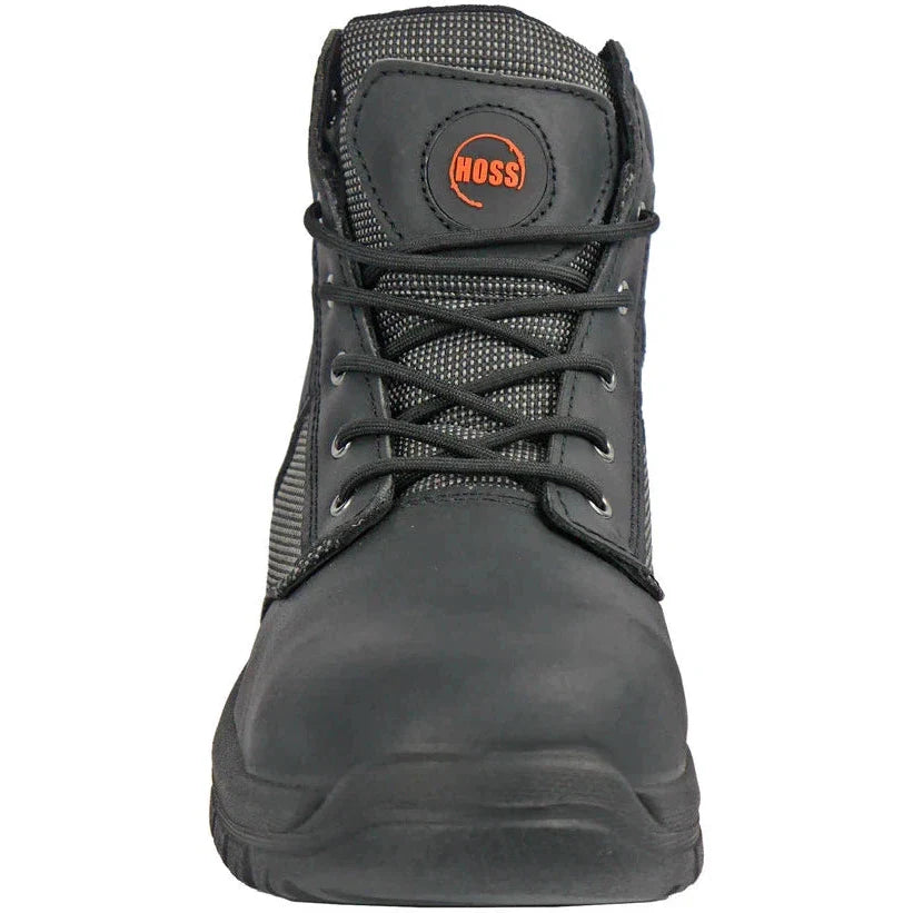 Hoss Men's Carter Steel Toe Slip Resistant Work Boot - Black 60160  - Overlook Boots