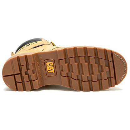 Cat Men's Second Shift Soft Toe Waterproof Slip Resistant Work Boot -Honey- P51085 - Overlook Boots