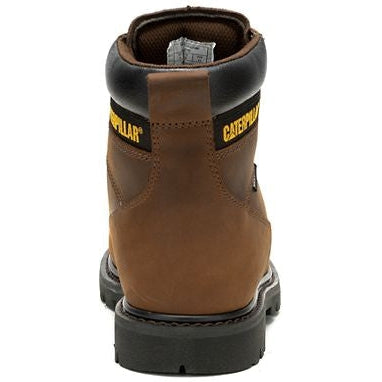 Cat Men's Second Shift Soft Toe Waterproof Slip Resistant Work Boot -Brown- P51086 - Overlook Boots