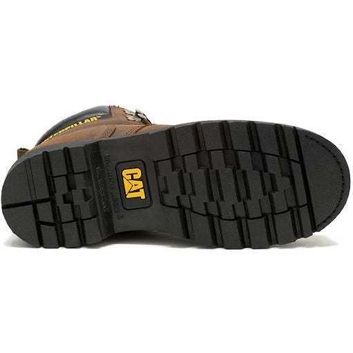 Cat Men's Second Shift Soft Toe Waterproof Slip Resistant Work Boot -Brown- P51086 - Overlook Boots